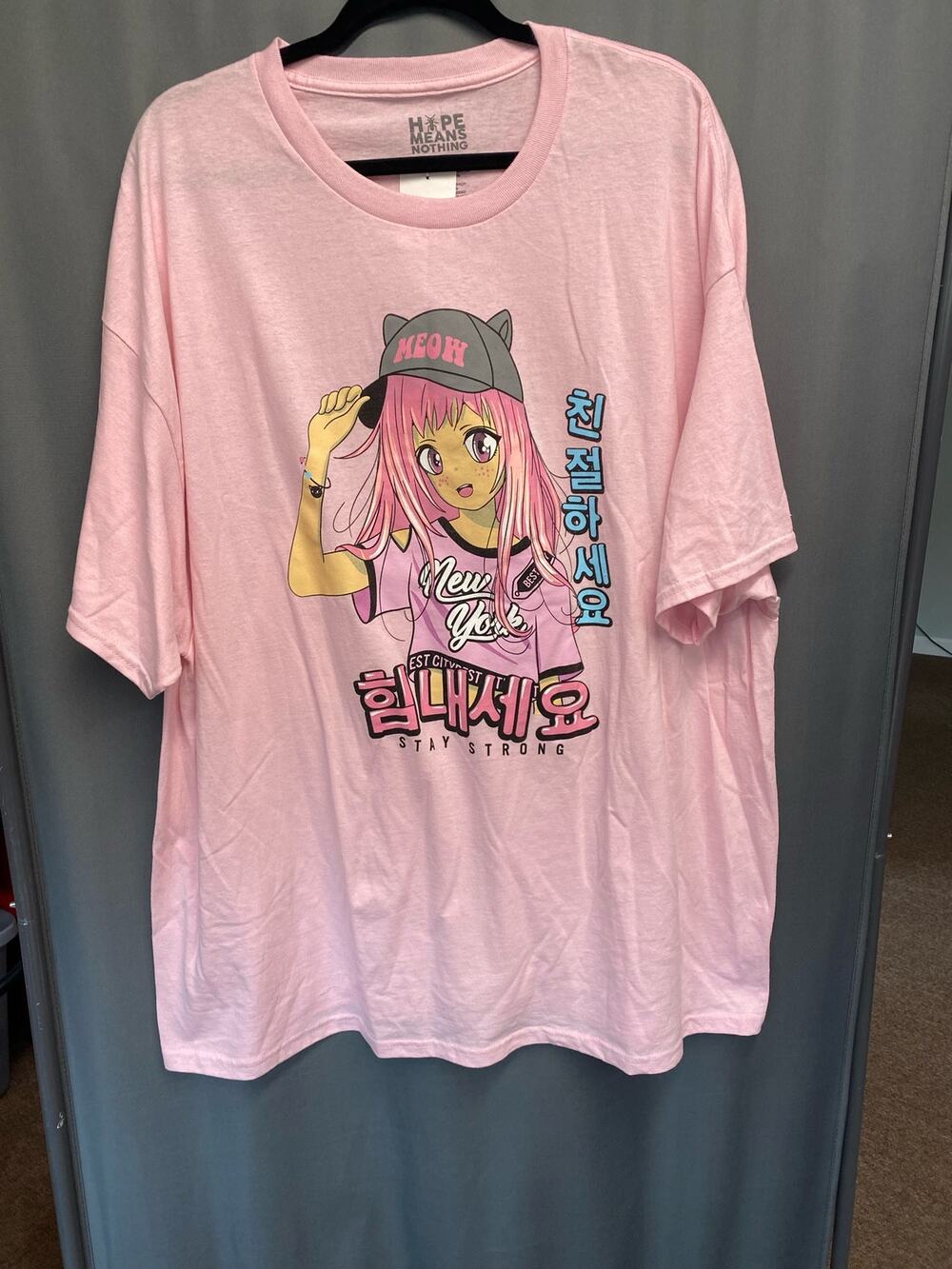 Hype means nothing- anime graphics tee XXL NWT (b46)